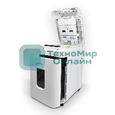 Шредер Heleos АП37-5 белый/белый с автоподачей (секр.P-5) фрагменты 220лист. 37лтр. скрепки скобы пл.карты