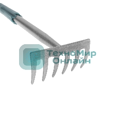 Грабли 6 прямых зубьев с металлической ручкой ЧЕТЫРЕ СЕЗОНА