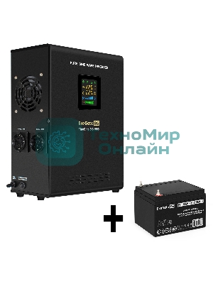 Комплект источника бесперебойного питания Exegate EX295997RUS + батарея 26Aч EX282970RUS 1шт (инвертор, синус, для котла, настенный) ExeGate FineSine SX-1000.LCD.AVR.2SH <1000VA/600W, чистая синусоида, цветной LCD-дисплей, AVR, 2*Schuko, линейно-интерактивный, крепление настенное/универсальное, черный> + батарея ExeGate DT 1226 (12В, 26Ач) 1шт