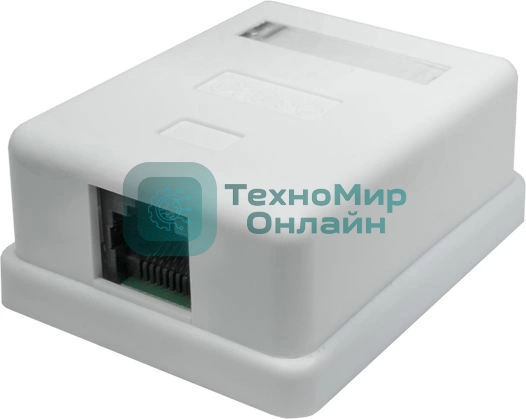 Розетка компьютерная 1-м 8P8C (RJ-45) UTP кат.5E SUPRLAN 10-0307