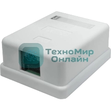 Розетка компьютерная 1-м 8P8C (RJ-45) UTP кат.5E SUPRLAN 10-0307