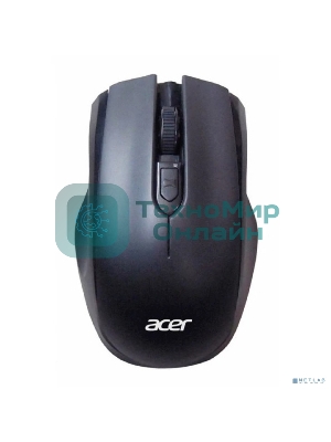 Мышь беспроводная Acer OMR030 черный, 1600 dpi, радиоканал, USB, кнопки - 4