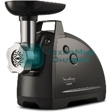 Мясорубка электрическая Moulinex ME682832 черный, 2000 Вт, 2.6 кг/мин, реверс, защита от перегрузки, насадки - 4