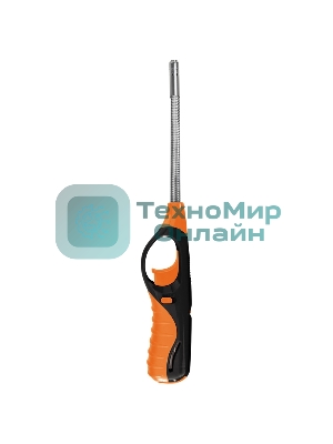 Ecos Зажигалка газовая BBQ ECOS 88С-O, с газом, с защитой от ветра, оранжевая с черным