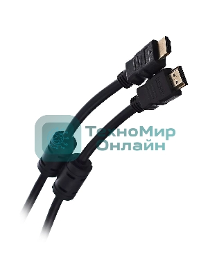 Кабель HDMI v.1.4 10м Telecom, 2 фильтра, 19M -19M, с позолоченными контактами