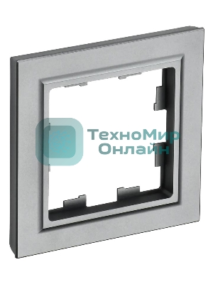Рамка 1-мест. IEK BRITE РУ-1-БрС сталь