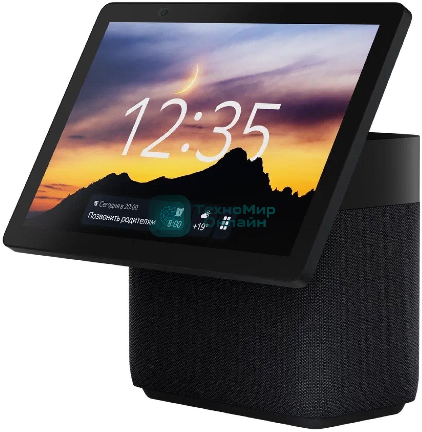 Умная колонка Яндекс Станция Дуо Макс, 60Вт, с экраном, 2 динамика, часы, камера, Wi-Fi, Bluetooth 5.2, Zigbee, Алиса, черный