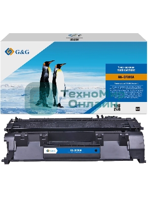 Картридж лазерный G&G GG-CF280A черный (2700 стр.) для HP LJ P2035/P2055d/Pro 400 M401/MFP M425