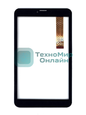 Сенсорное стекло (тачскрин) для Irbis TZ81L, черное с рамкой