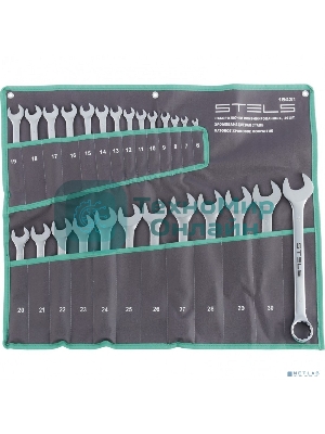 Набор ключей комбинированных Stels 6-32 мм, 26 шт., CrV, матовый хром