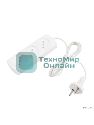 Удлинитель PROconnect STANDARD 3 гнезда, 1.5 м, 2х0.75 мм², б/з, белый