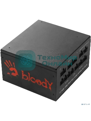 Блок питания Bloody BD-PS850G, 850Вт, 80 PLUS Gold, 120мм, модульный, черный