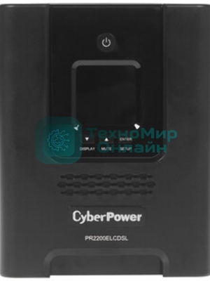 Источник бесперебойного питания CyberPower PR2200ELCDSL/2200 ВА/1980 Вт/USB/RJ-11/RJ-45/1 х IEC 320 C19 (компьютерная), 8 х IEC 320 C13 (компьютерная)