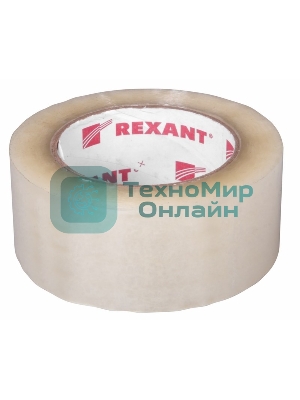 Скотч упаковочный Rexant 48 мм х 50 мкм, прозрачный, рулон 150 м