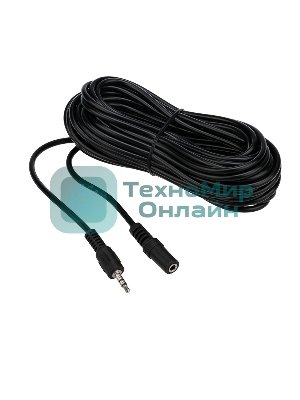 Шнур Rexant Стерео 3,5 мм гнездо - Стерео 3,5 мм штекер 10 м