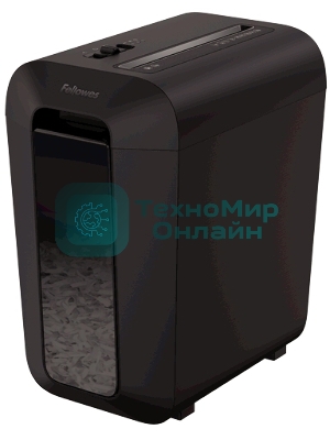 Шредер Fellowes PowerShred LX65 черный (секр.P-4)/перекрестный/10лист./22лтр./скрепки/скобы/пл.карты