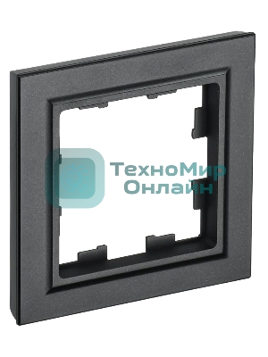 Рамка 1-мест. IEK BRITE РУ-1-БрЧ черный