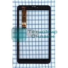 Сенсорное стекло (тачскрин) для Irbis TZ81L, черное с рамкой