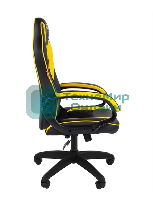 Кресло игровое Chairman game 16 Россия экопремиум черный/желтый (7028514)