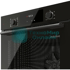 Встраиваемый духовой шкаф Kuppersberg HF 609 B, High-Tech, объем 80 л, 10 режимов работы, телескопические направляющие, цифровой таймер, 2 стекла в дверце, утапливаемые переключатели, энергоэффективность А, черный