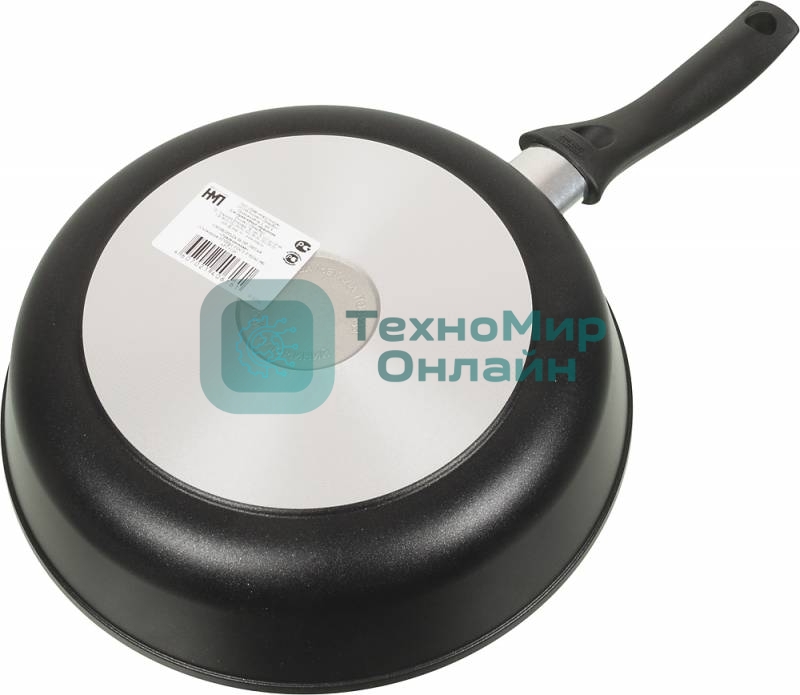 Сковорода НМП 6126 круглая/покрытие антипригарное/ручка несъемная (без крышки) черный