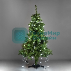 Елочная гирлянда с кольцом Neon-night 7 нитей по 1,5 метра, цвет диодов белый, не соединяется