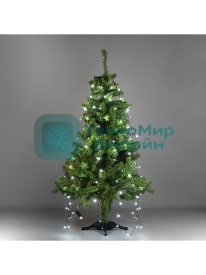 Елочная гирлянда с кольцом Neon-night 7 нитей по 1,5 метра, цвет диодов белый, не соединяется