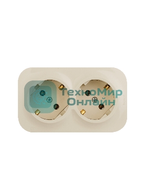 Блок розеток Quteo с предварительным подключением 2x2К+З без шторок, 16A, 250 В, IP 20, Слон. кость