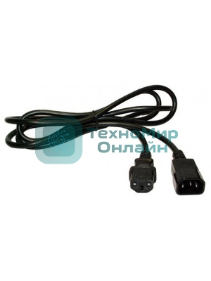 Шнур питания Lanmaster C13-C14, 3х0.75, 220В, 10А, черный, 10 метров