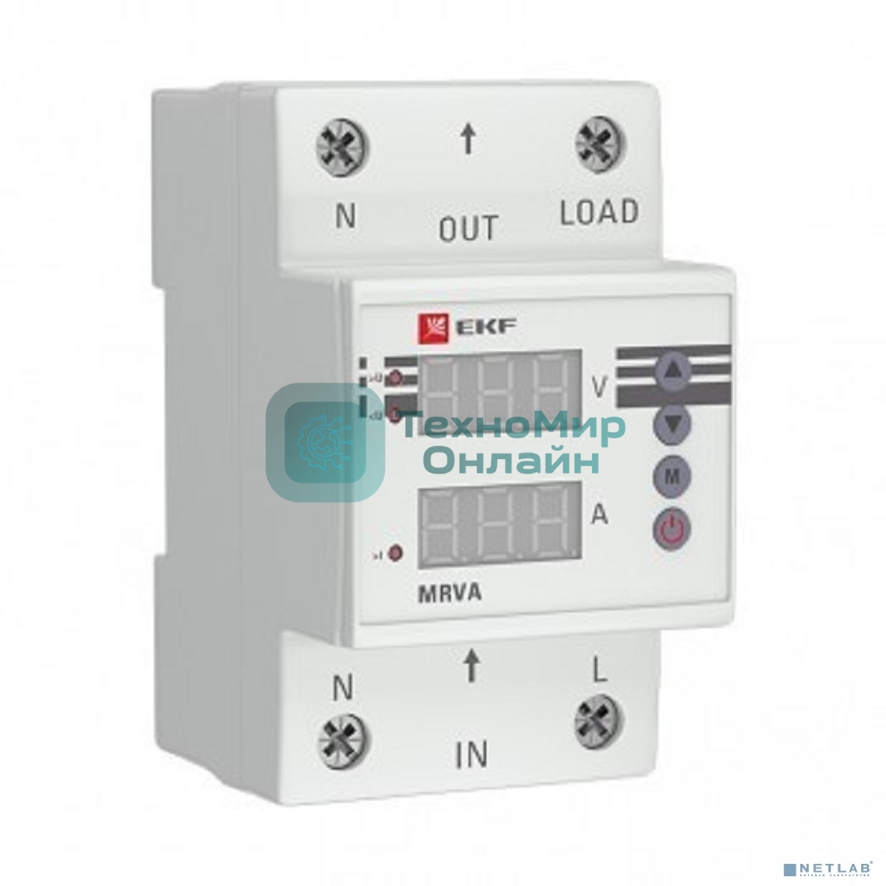 Реле напряжения и тока с дисплеем MRVA 40A EKF PROxima MRVA-40A