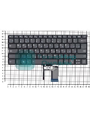 Клавиатура для ноутбука Lenovo Yoga 720-13ISK, черная с подсветкой