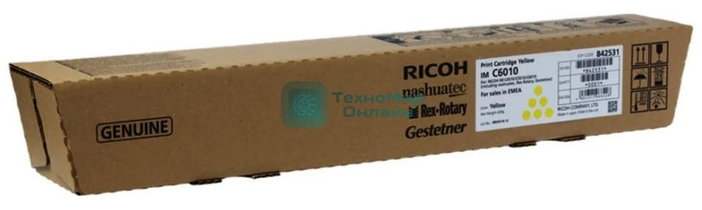 Тонер картридж Желтый M C6010/Print Cartridge Yellow IM C6010