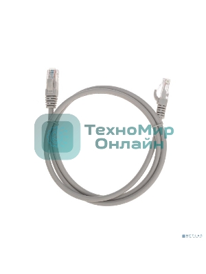 Патч-корд U/UTP Rexant cat.6, RJ45-RJ45, неэкранированный, 26AWG, LSZH, серый, 1 м