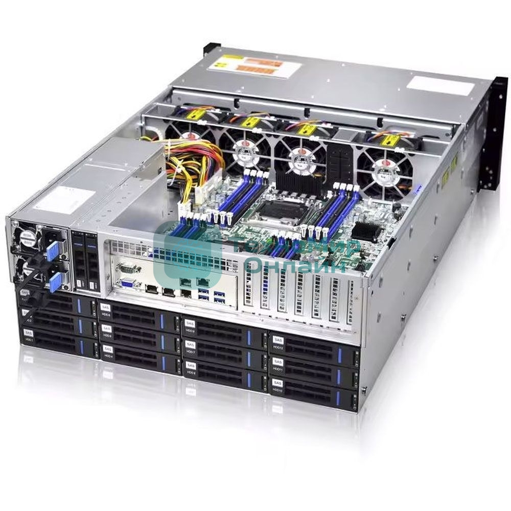 Серверный корпус 4U 36bay chassis,Expander backplane rear 2*2.5