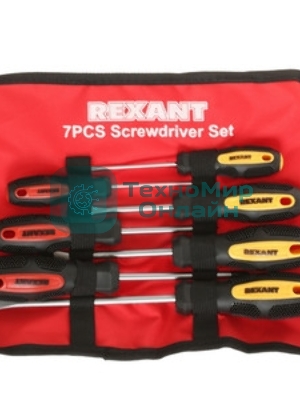 Набор отверток 7 предметов (крестовые и шлицевые) Rexant
