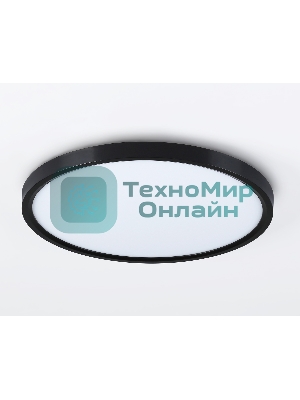 Потолочный светодиодный светильник Ambrella light FZ3055 BK черный IP44 33W+10W 6400+6400К D370*40 (Без ПДУ)
