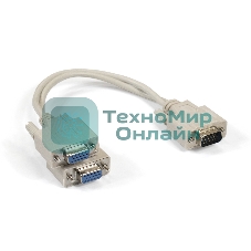 Кабель-разветвитель ExeGate EX284939RUS ExeGate EX-CC-VGA-15M2x15F-0.3 (монитор - 2xSVGA card, 15M/2x15F, 0,3м)