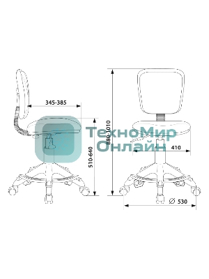 Кресло Бюрократ CH-W204/F мультиколор, ткань, 120 кг, подставка для ног