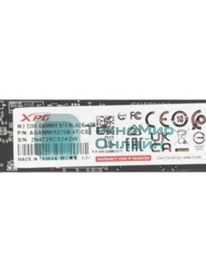 Накопитель SSD ADATA XPG BLADE S70, 4Tb, PCIe 4.0 x4, M.2 2280, NVMe, R/W 7400/6600, с радиатором