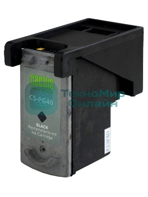 Картридж струйный Cactus CS-PG40 черный (18 мл) для Canon Pixma MP150/MP160/MP170/MP180/MP210/MP220/MP450/MP460/MP470/iP1200/iP1300/iP1600/iP1700/iP1800/iP190