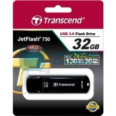 Флешка USB Transcend JetFlash 750 (TS32GJF750K), 32Gb, USB 3.0, R/W 130/30, черный