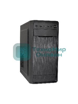 Компьютерный корпус Miditower ExeGate XP-332 Black, ATX, (XP450, Black,120мм), 2*USB, Audio