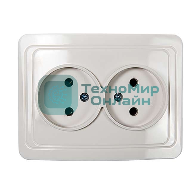 Розетка 2-м CLASSICO 2102 белый ASD/IN HOME 4680005959914
