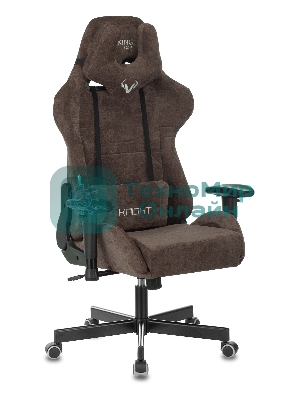 Кресло Бюрократ VIKING KNIGHT LT10 FABRIC коричневый, ткань, 120 кг, механизм качания