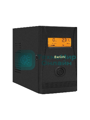 Источник бесперебойного питания ExeGate EX292775RUS Power Smart ULB-800.LCD.AVR.4C13 800VA/480W, LCD, AVR, 4*C13, металлический корпус, черный