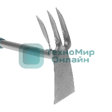 Мотыжка комбинированная 3 витых зубца с металлической ручкой ЧЕТЫРЕ СЕЗОНА