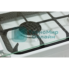 Плита газовая De Luxe 506040.04Г (КР) ЧР белый, конфорок 4 шт, духовка 54 л, 50 см x 85 см x 60 см