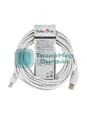 Кабель TELECOM USB2.0 A to B (5.0м)