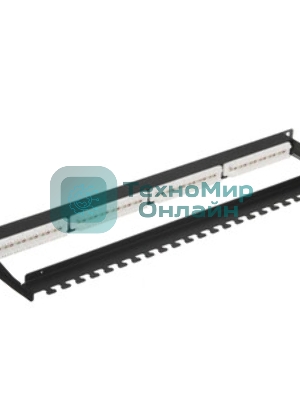 Патч-панель LANMASTER компактная 24 порта, UTP, кат.5E, 0.5U