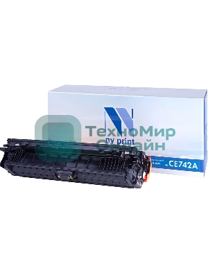 Картридж лазерный NVPrint совместимый HP CE742A Yellow для LJ Color CP5220 (7300k)